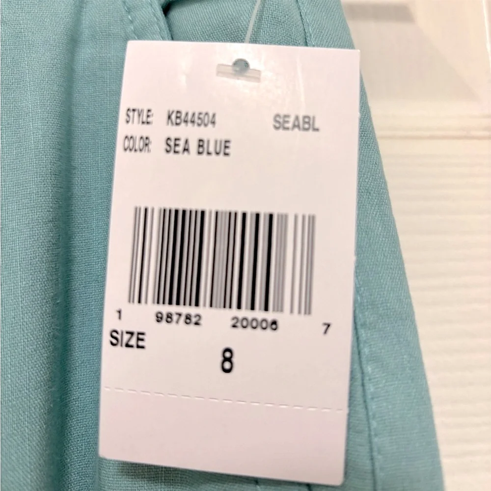 Kut from the Kloth High-Rise Wide Leg Pants in Aqua Blue - Picture 9 of 10